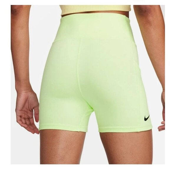 Nike Advantage Dri-FIT Tennis Shorts Women's Barely Volt/Black Elastic Waist New - Picture 2 of 16
